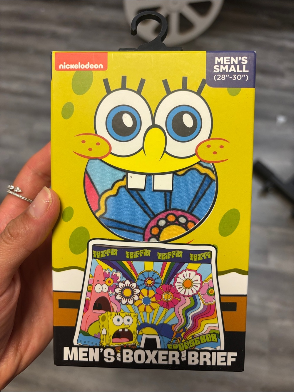 Nickelodeon SpongeBob Yellow & Blue Men's Boxer Brief Packaging